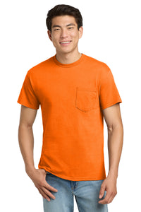 Gildan - Ultra Cotton 100% US Cotton T-Shirt with Pocket - S. Orange