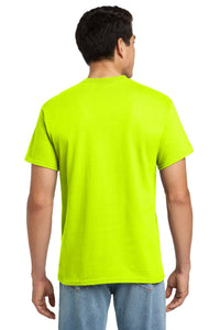 Gildan - Ultra Cotton 100% US Cotton T-Shirt with Pocket - Safety Green Back
