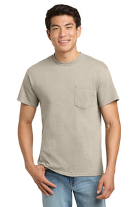 Gildan - Ultra Cotton 100% US Cotton T-Shirt with Pocket - Sand