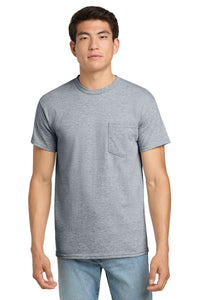 Gildan - Ultra Cotton 100% US Cotton T-Shirt with Pocket - Sport Grey