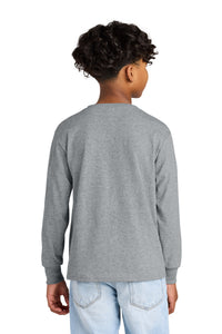 Jerzees Youth Dri-Power 50/50 Cotton/Poly Long Sleeve 29BL - Athletic Heather Back