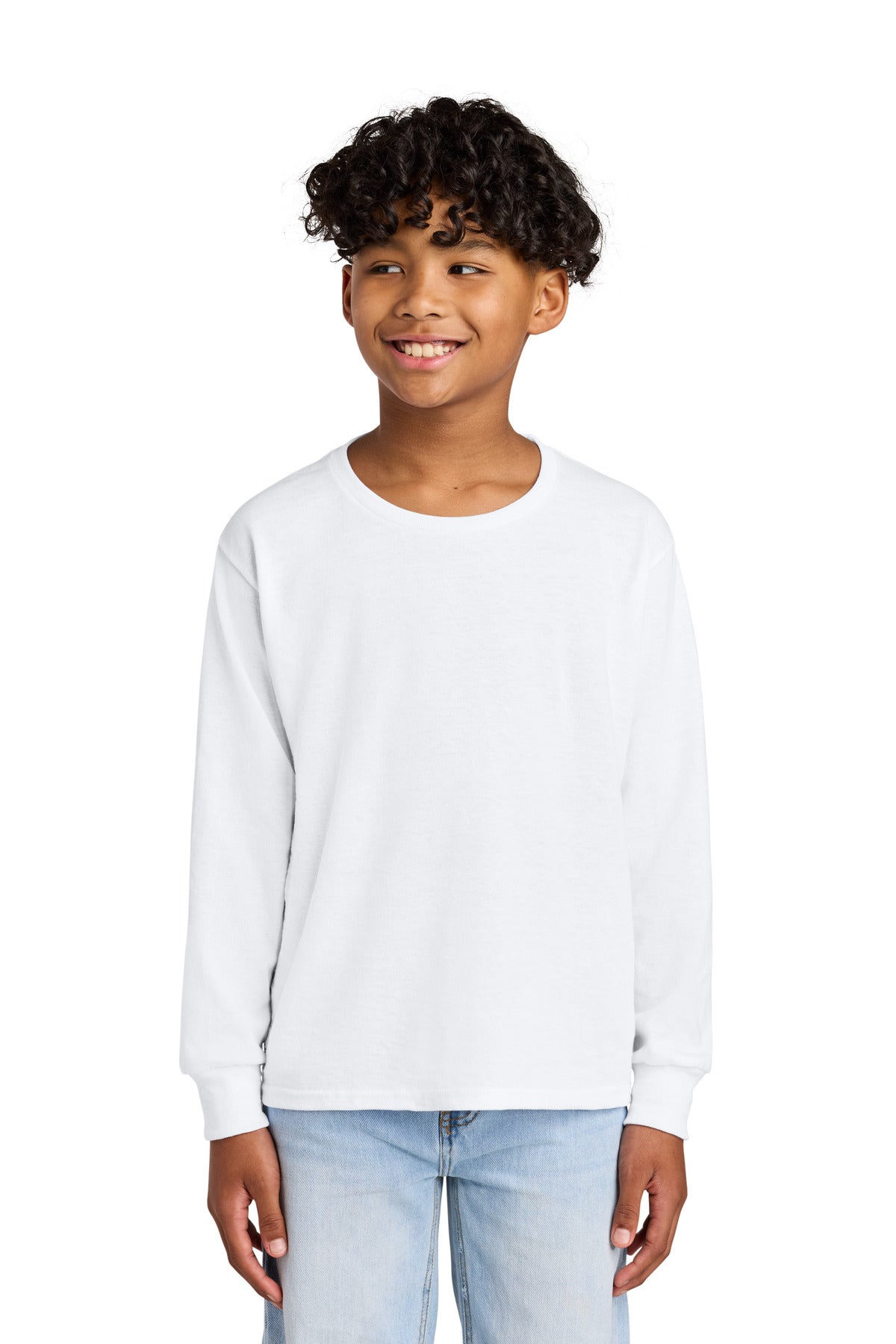 Jerzees Youth Dri-Power 50/50 Cotton/Poly Long Sleeve 29BL - White