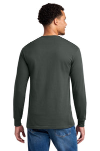 Jerzees - Dri-Power 50/50 Cotton/Poly Long Sleeve T-Shirt - Charcoal Grey Back