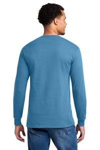Jerzees - Dri-Power 50/50 Cotton/Poly Long Sleeve T-Shirt - Columbia Blue Back
