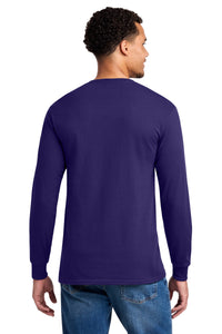 Jerzees - Dri-Power 50/50 Cotton/Poly Long Sleeve T-Shirt - Deep Purple Back