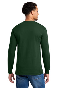 Jerzees - Dri-Power 50/50 Cotton/Poly Long Sleeve T-Shirt - Forest Green Back
