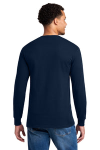 Jerzees - Dri-Power 50/50 Cotton/Poly Long Sleeve T-Shirt - J. Navy Back