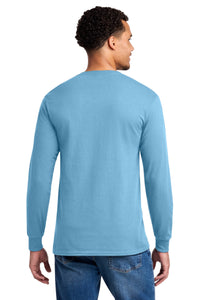 Jerzees - Dri-Power 50/50 Cotton/Poly Long Sleeve T-Shirt - Light Blue Back