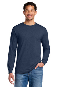 Jerzees - Dri-Power 50/50 Cotton/Poly Long Sleeve T-Shirt - Vintage Heather Navy