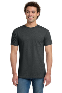 Jerzees -  Dri-Power 50/50 Cotton/Poly Pocket T-Shirt - Black Heather