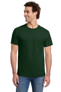 Jerzees -  Dri-Power 50/50 Cotton/Poly Pocket T-Shirt - Forest Green