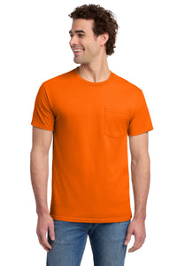 Jerzees -  Dri-Power 50/50 Cotton/Poly Pocket T-Shirt - Safety Orange