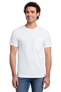 Jerzees -  Dri-Power 50/50 Cotton/Poly Pocket T-Shirt - White