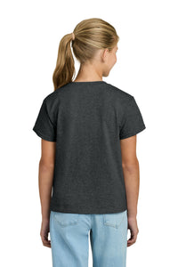 Gildan Youth Light Cotton Tee 3000B - Heather Dark Grey Back