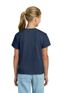 Gildan Youth Light Cotton Tee 3000B - Heather Navy Back