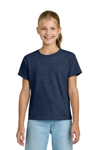 Gildan Youth Light Cotton Tee 3000B - Heather Navy