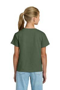 Gildan Youth Light Cotton Tee 3000B - Military Green Back