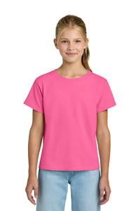Gildan Youth Light Cotton Tee 3000B - Safety Pink