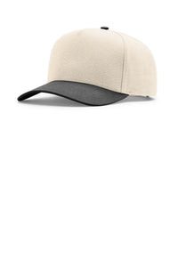 Richardson Full Fabric 5-Panel Champ 323FPC - Cream/ Cream/ Black