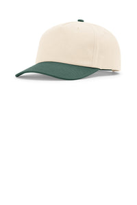 Richardson 5-Panel Relaxed Gramps 356 - Cream/ Cream/ Dark Green