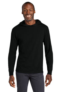 Jerzees Classics Unisex Cotton Long Sleeve Hooded T-Shirt 363LH - Black Ink