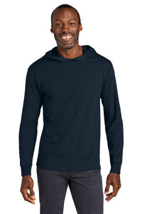 Jerzees Classics Unisex Cotton Long Sleeve Hooded T-Shirt 363LH - J. Navy