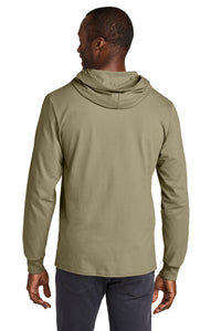 Jerzees Classics Unisex Cotton Long Sleeve Hooded T-Shirt 363LH - Khaki Back