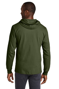 Jerzees Classics Unisex Cotton Long Sleeve Hooded T-Shirt 363LH - Military Green Back