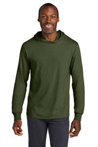 Jerzees Classics Unisex Cotton Long Sleeve Hooded T-Shirt 363LH - Military Green