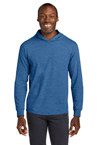 Jerzees Classics Unisex Cotton Long Sleeve Hooded T-Shirt 363LH - Retro Heather Royal