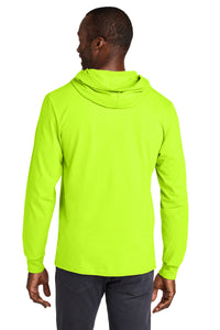 Jerzees Classics Unisex Cotton Long Sleeve Hooded T-Shirt 363LH - Safety Green Back