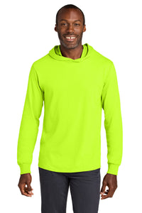 Jerzees Classics Unisex Cotton Long Sleeve Hooded T-Shirt 363LH - Safety Green