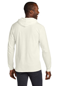 Jerzees Classics Unisex Cotton Long Sleeve Hooded T-Shirt 363LH - Sweet Cream Heather Back
