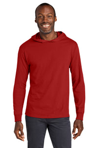 Jerzees Classics Unisex Cotton Long Sleeve Hooded T-Shirt 363LH - True Red