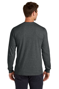 Jerzees Classics Unisex Cotton Long Sleeve T-Shirt 363L - Black Heather Back