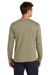 Jerzees Classics Unisex Cotton Long Sleeve T-Shirt 363L - Khaki Back