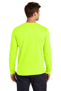 Jerzees Classics Unisex Cotton Long Sleeve T-Shirt 363L - Safety Green Back