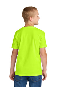 Jerzees Classics Youth Cotton T-Shirt 363Y - Safety Green Back