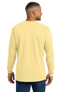 COMFORT COLORS  Heavyweight Ring Spun Long Sleeve Pocket Tee - Butter Back