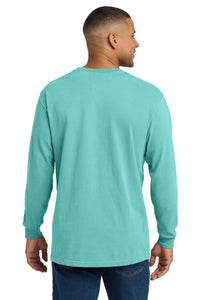 COMFORT COLORS  Heavyweight Ring Spun Long Sleeve Pocket Tee - Chalky Mint Back