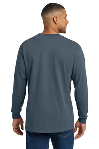 COMFORT COLORS  Heavyweight Ring Spun Long Sleeve Pocket Tee - Denim Back