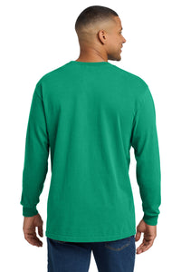 COMFORT COLORS  Heavyweight Ring Spun Long Sleeve Pocket Tee - Island Green Back