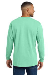 COMFORT COLORS  Heavyweight Ring Spun Long Sleeve Pocket Tee - Island Reef Back