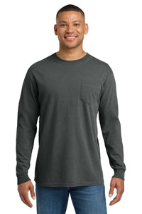 COMFORT COLORS  Heavyweight Ring Spun Long Sleeve Pocket Tee - Pepper