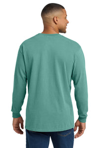 COMFORT COLORS  Heavyweight Ring Spun Long Sleeve Pocket Tee - Seafoam Back