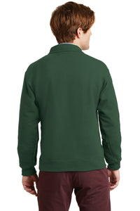 Jerzees Super Sweats NuBlend - 1/4-Zip Sweatshirt with Cadet Collar - Forest Green Back