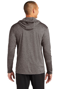 DISCONTINUED Gildan Performance  Core Hooded T-Shirt - Heather Sport Black Back