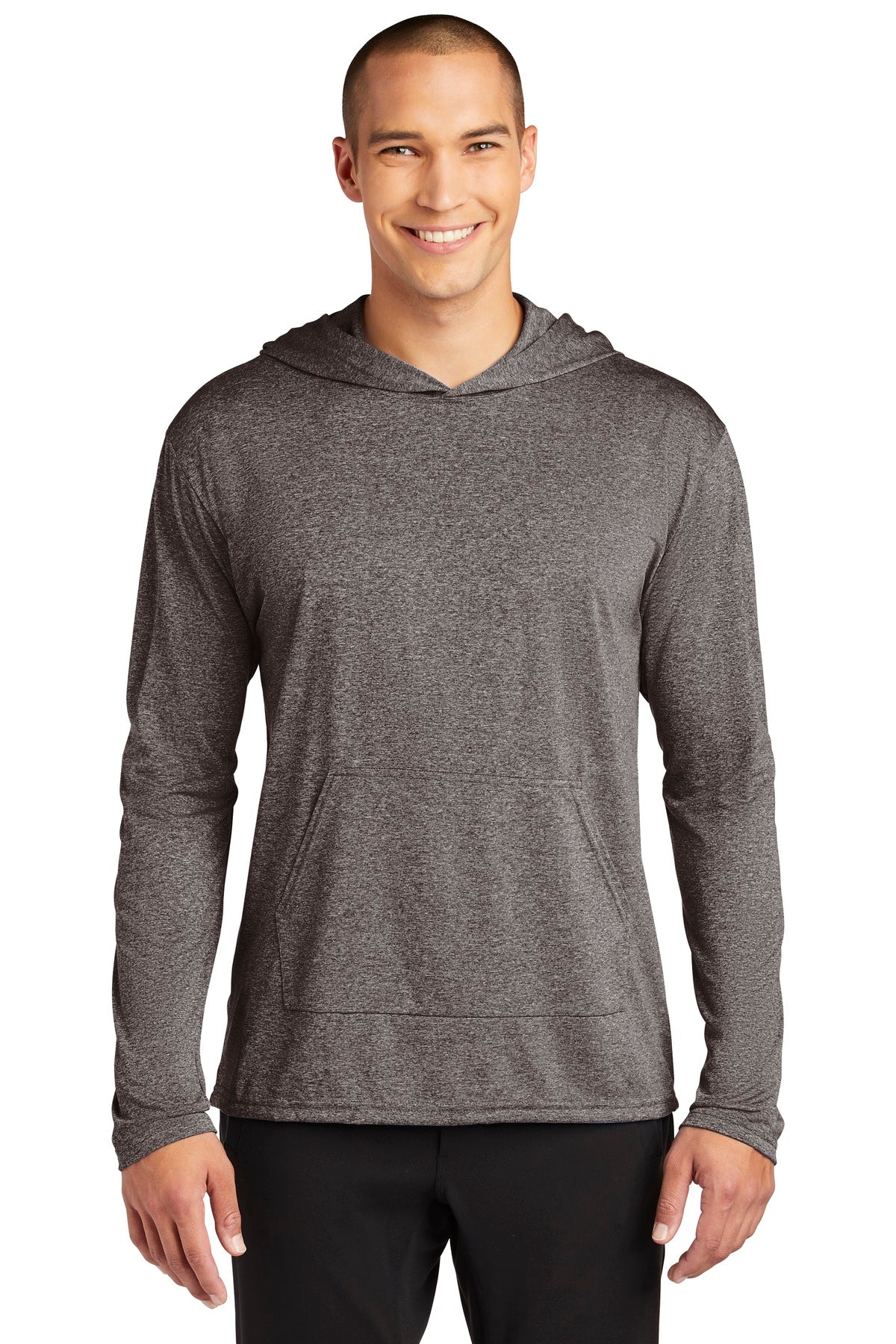 DISCONTINUED Gildan Performance  Core Hooded T-Shirt - Heather Sport Black