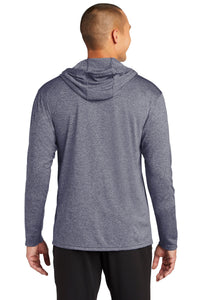 DISCONTINUED Gildan Performance  Core Hooded T-Shirt - Heather Sport Dark Navy Back