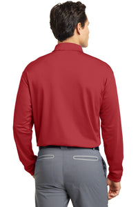 Nike Long Sleeve Dri-FIT Stretch Tech Polo - Varsity Red Back